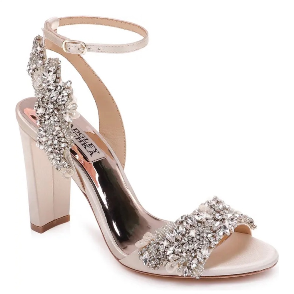 Badgley Mischka Libby Crystal Embellished Evening Shoe